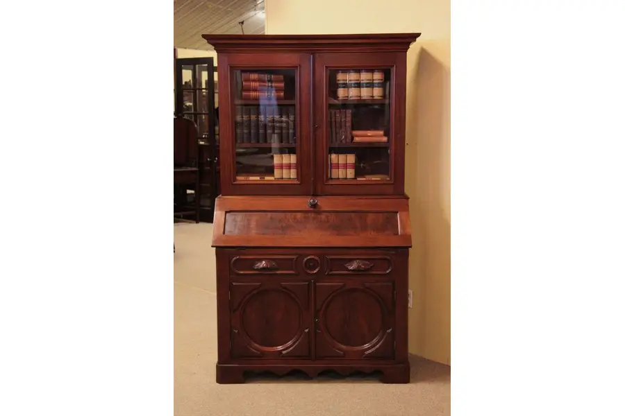 Photo of Victorian Antique Secretary Desk & Bookcase