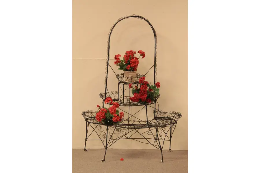 Photo of Victorian Wire Antique Garden Plant Holder
