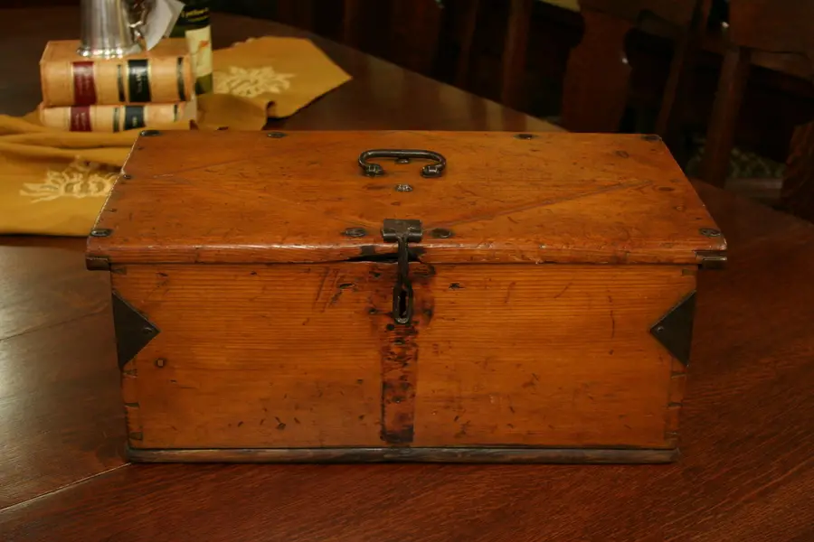 Photo of Victorian 1850 Pine Child's Trunk or Chest