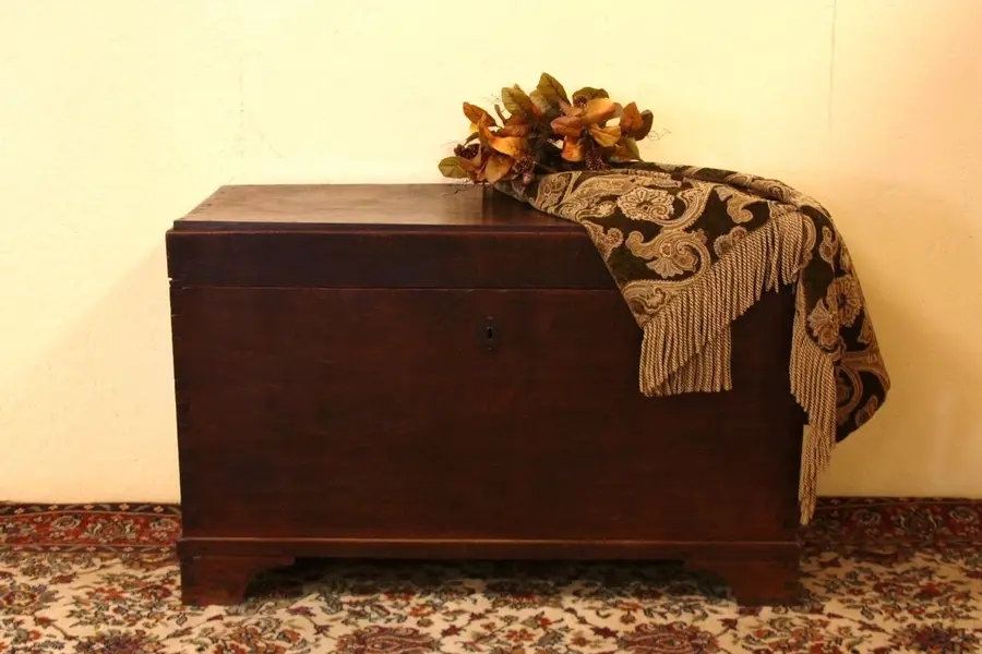 Photo of 1820 Immigrant Trunk, Blanket Chest or Coffee Table