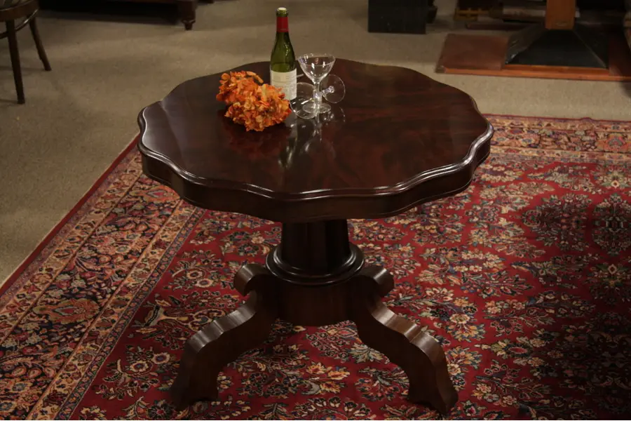 Photo of Empire 1825 Antique Mahogany Center or Lamp Table