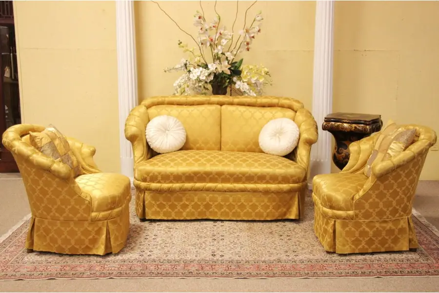 Photo of Victorian Parlor Settee or Loveseat Set, 2 Chairs