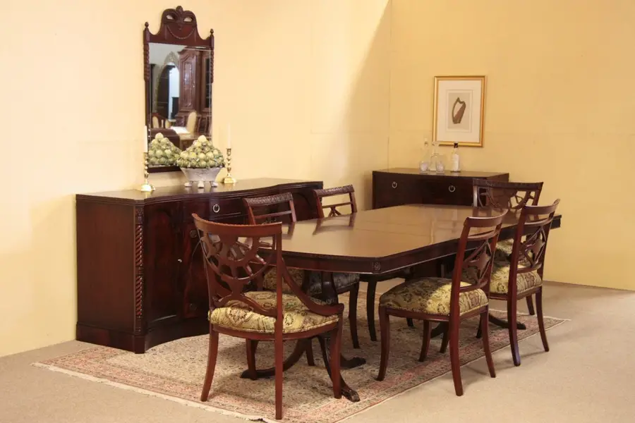 Photo of Romweber Carved 9 Pc. Mahogany Dining Set