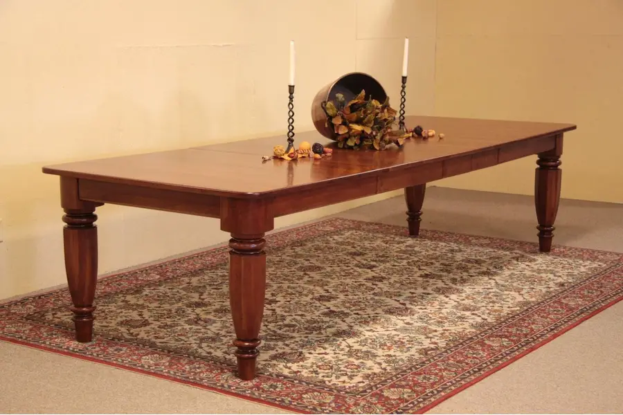 Photo of Lexington Cherry 10' Farmhouse Harvest Table