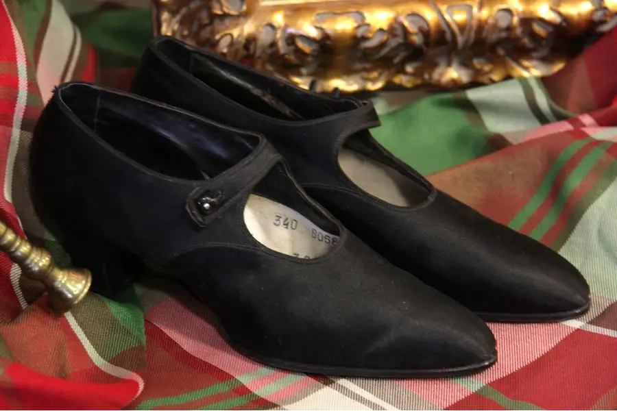 Photo of Womens Black Antique Satin Shoes