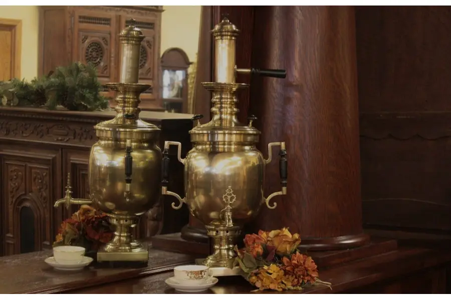 Photo of Swedish Antique Brass Samovar Tea Kettle