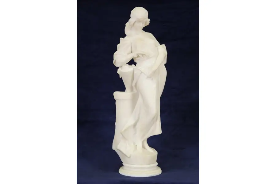 Photo of Batacchi of Florence, Italy Antique late 1800's Marble Sculpture of Young Woman