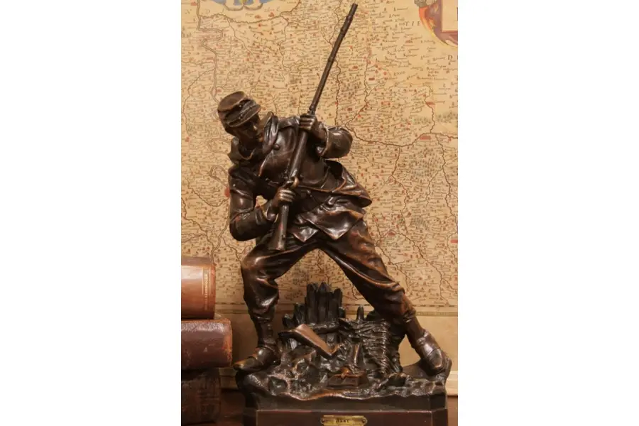 Photo of Army Sculpture of a Civil War Soldier Statue