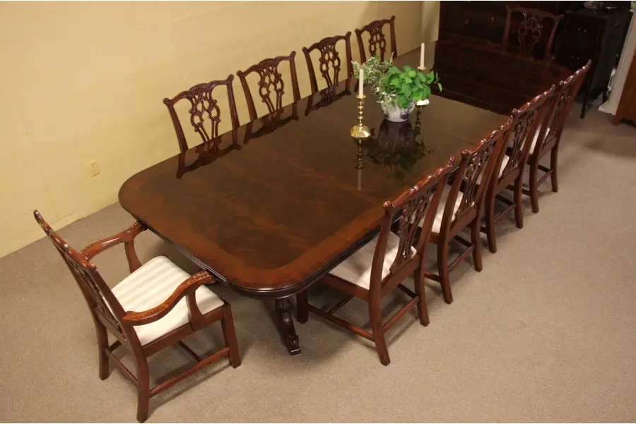 Photo of Regency Dining Set, 10 Chairs, Drexel 11' Table