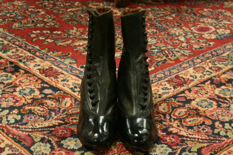 Photo of Lady's High Button Patent Leather Shoes