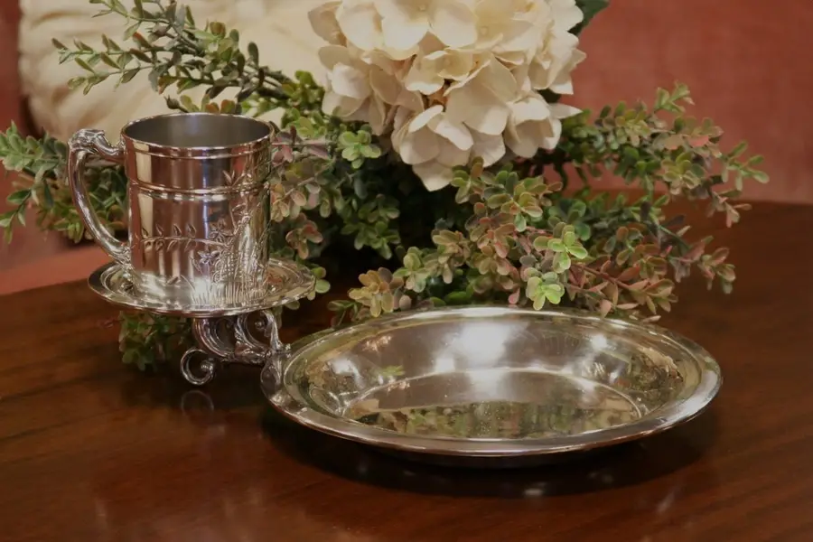 Photo of Tufts Victorian Silverplate Child's Plate & Cupholde