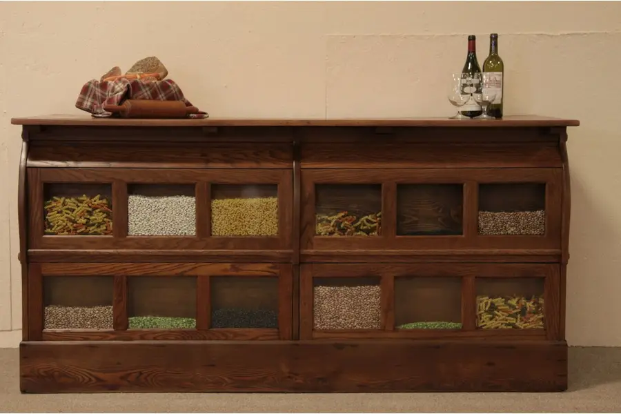 Photo of Victorian Country Oak Seed Cabinet or Counter