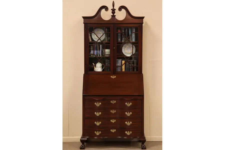 Photo of Mahogany Maddox Secretary Desk & Bookcase