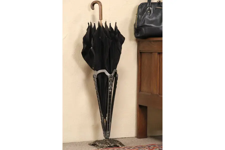 Photo of Umbrella Holder or Vase Stand, 1910 Antique Iron & Aluminum