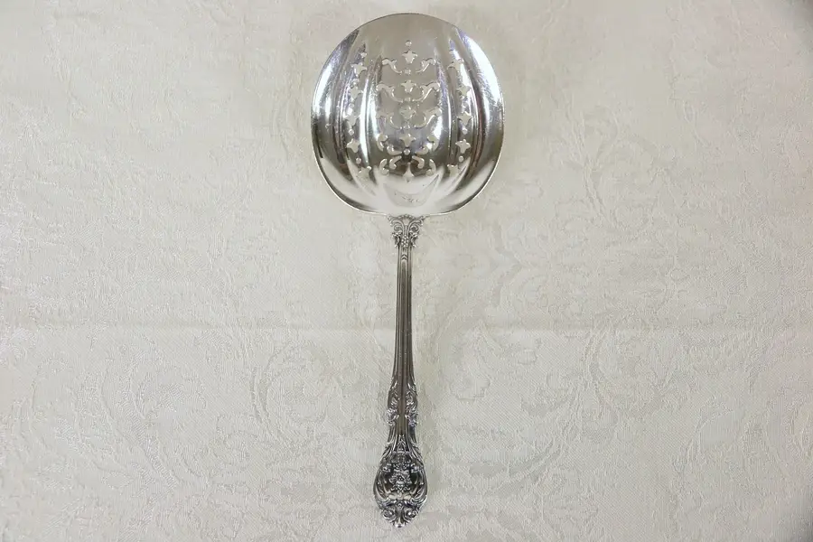 Photo of King Edward Gorham Sterling Silver Serving Tomato Slotted Serving Spoon, No Mono