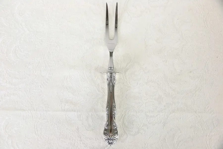 Photo of King Edward Gorham Sterling Silver Meat Carving Fork, No Mono