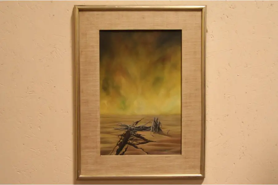 Photo of Time Painting signed Aladino Ghioni 1960