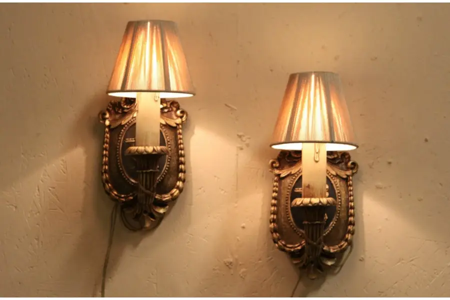 Photo of Pair of Classical 1920's Antique Wall Light Sconces