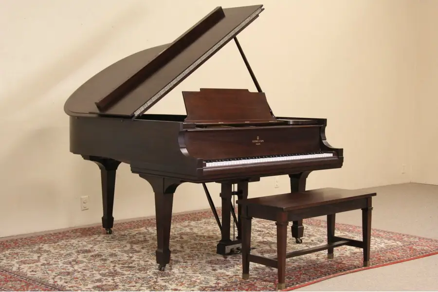 Photo of Steinway 1913 Model M Mahogany Grand Piano & Bench