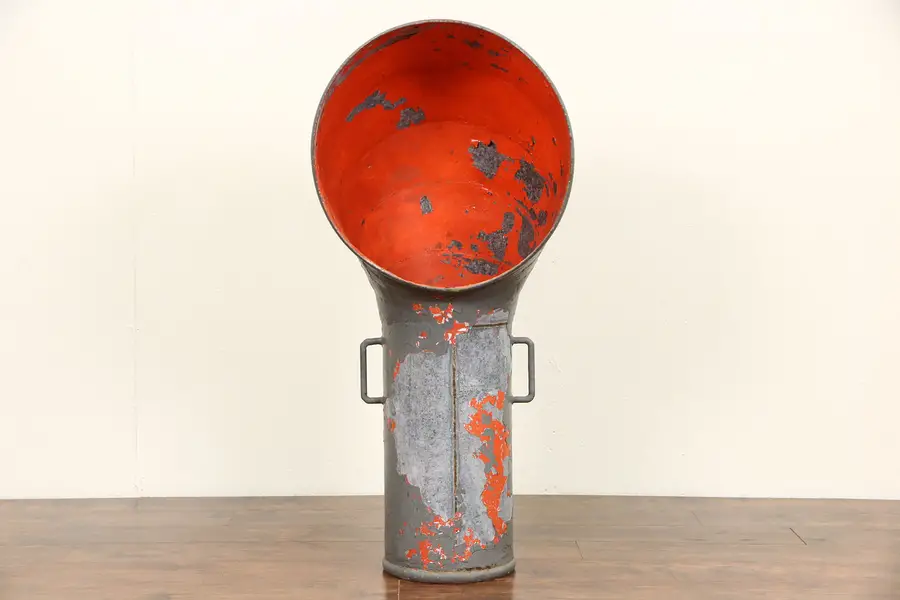 Photo of Ship Salvage Horn Shape Ventilation Cowl or Air Vent, 1940's Vintage