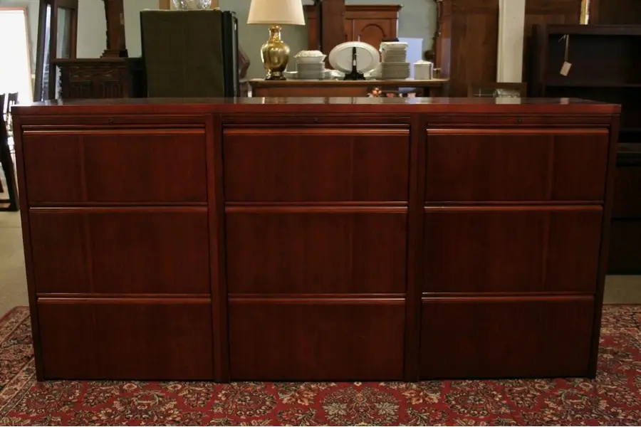Photo of Cherry 9 Drawer Lateral File Cabinet