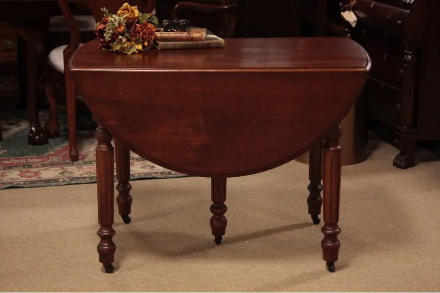 Photo of Victorian Oval 1880 Walnut 7'10" Dining Table