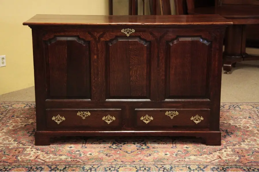 Photo of English 1700's Country Oak Trunk, Chest or Coffer