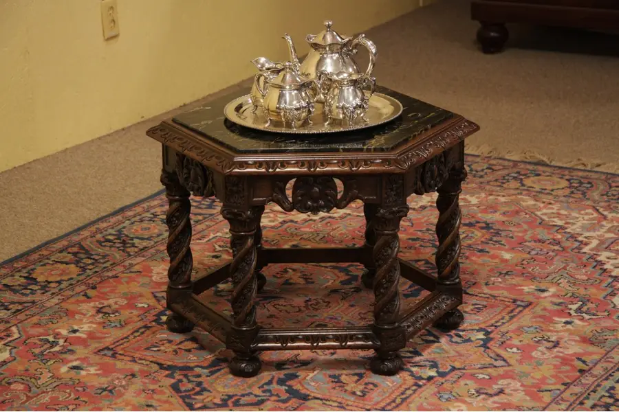 Photo of Marble Top Chairside or Coffee Table