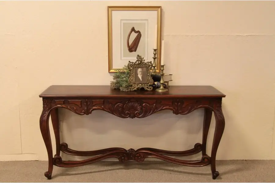 Photo of Carved Country French Sofa, Console or Hall Table