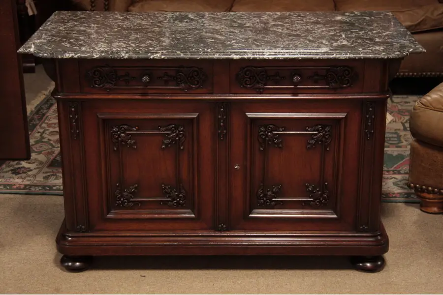 Photo of Victorian Marble Bar, Server, Vessel Sink Vanity