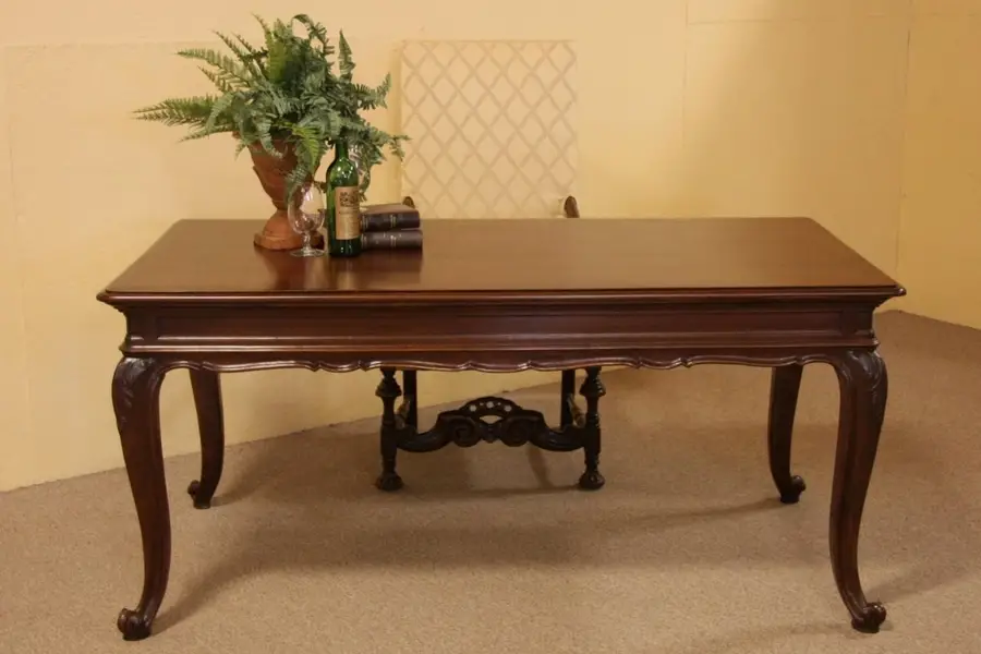 Photo of Carved Antique Library, Writing, Hall, Dining Table
