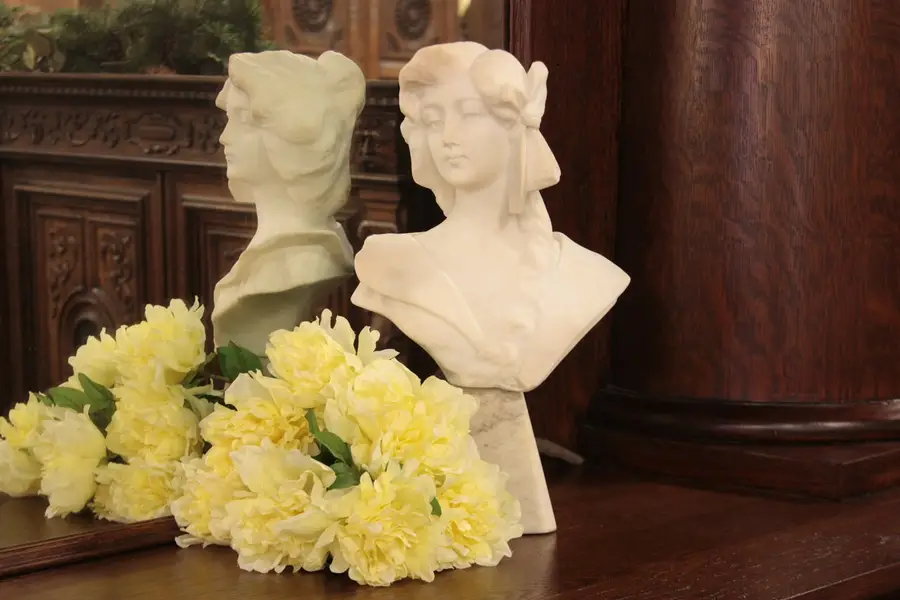 Photo of Marble Sculpture, Bust of Young Woman
