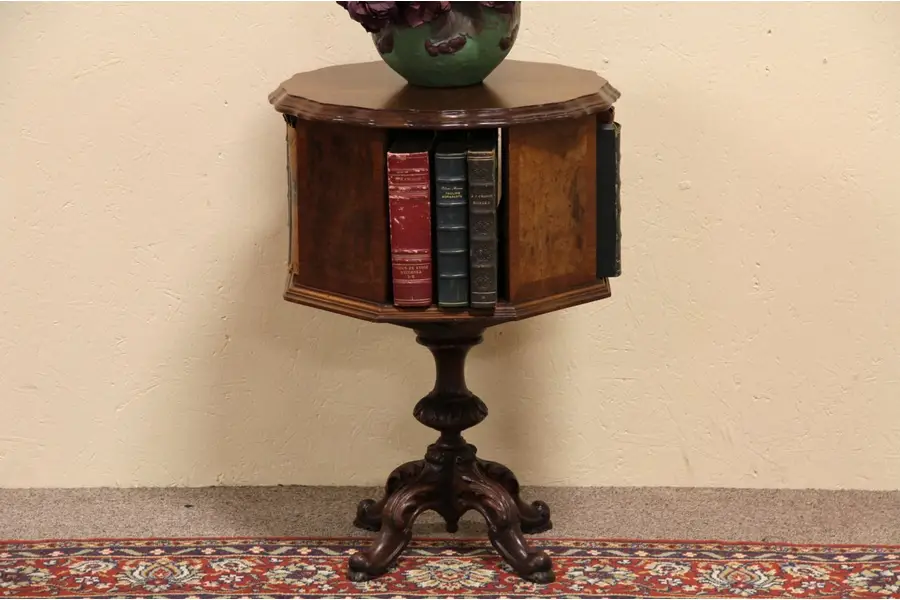 Photo of Chairside Spinning Bookcase End Table