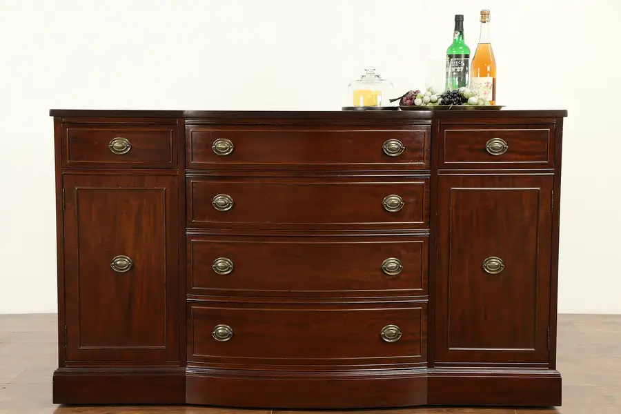 Photo of Traditional Mahogany Vintage Sideboard, Server or Buffet, Rway Northern