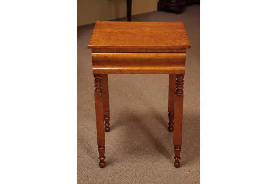 Photo of New England Birdseye Maple 1840 Antique Table