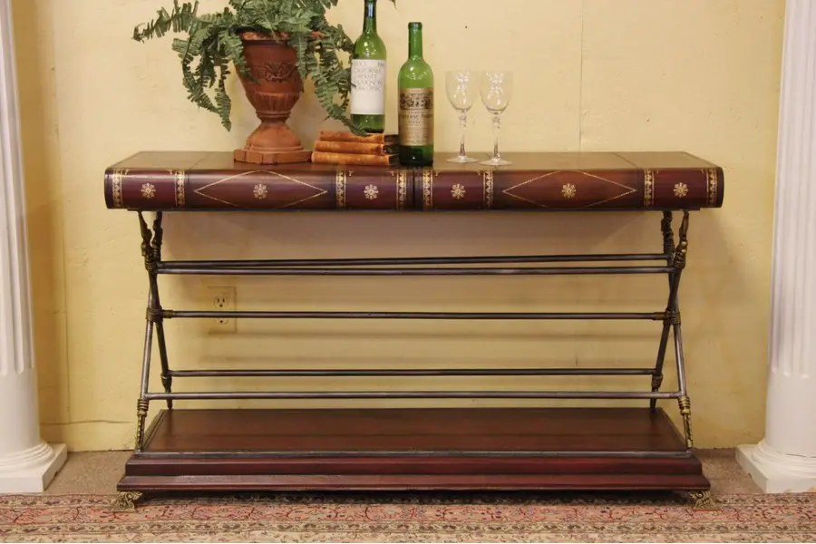 Photo of Wrought Iron and Books Console or Sofa Table
