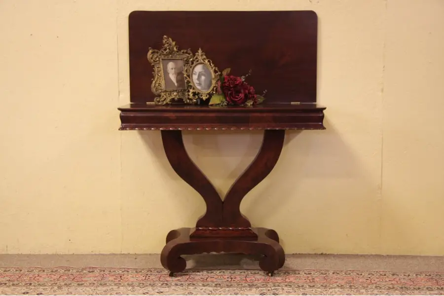 Photo of Empire Flip-top Antique Game Table