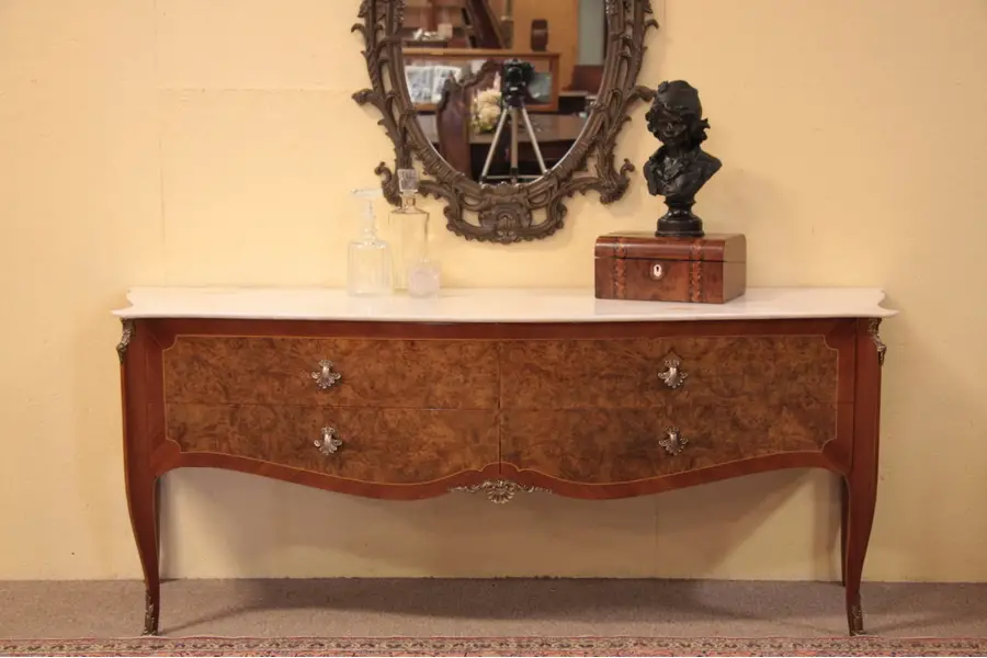 Photo of Marble Top Console, Sofa Table, Vessel Sink Vanity