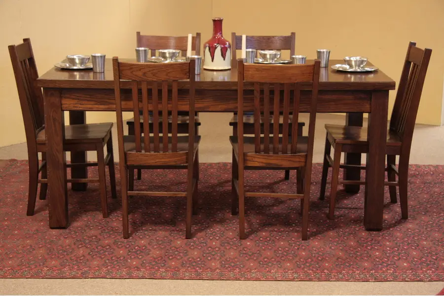 Photo of Mission Oak Library, Writing or Dining Table