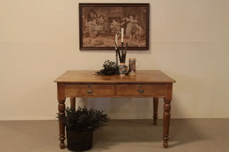 Photo of Country Antique Work Table or Kitchen Island