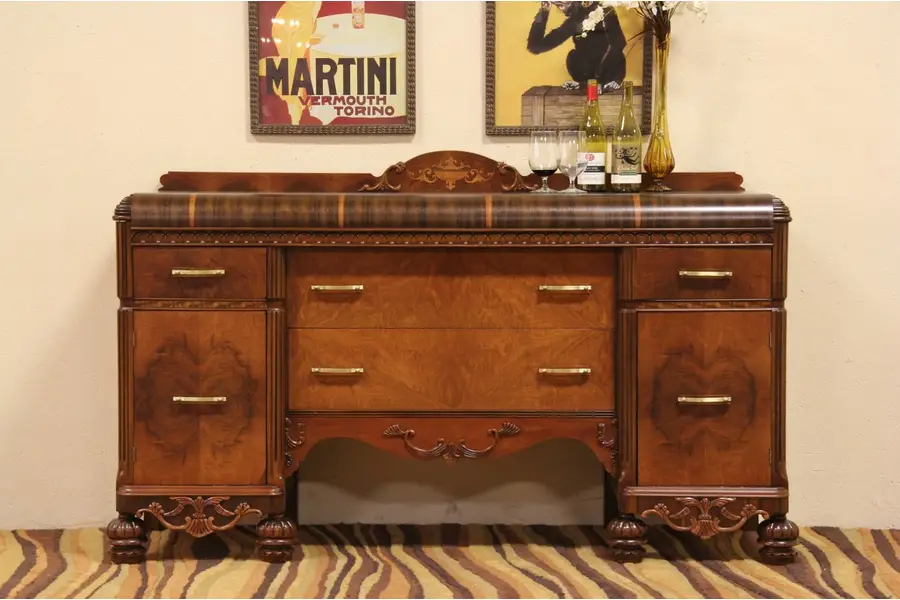 Photo of Art Deco 1930's Waterfall Sideboard or Buffet