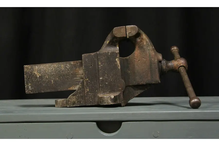 Photo of Machinist 1900 Antique Industrial Cast Iron Vise Clamp
