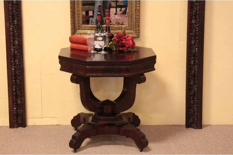 Photo of Empire Octagonal Antique Center or Lamp Table