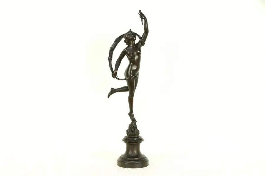 Photo of Fortuna Bronze Antique Sculpture Goddess of Fortune after Giambologna