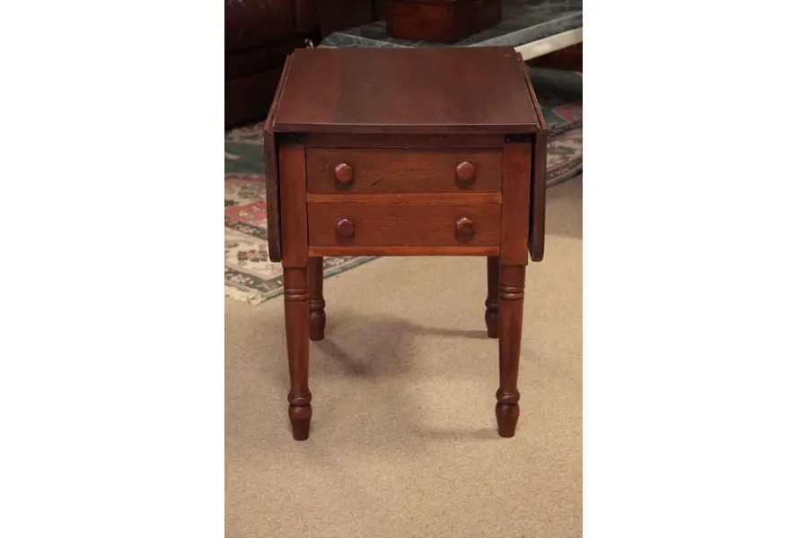 Photo of Victorian Walnut Dropleaf Pembroke Table, 1850