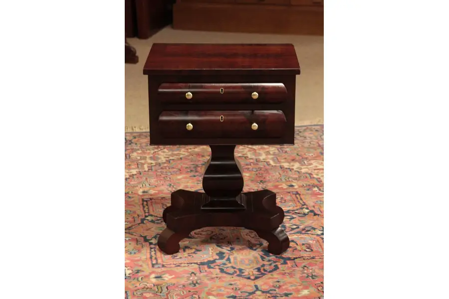 Photo of Empire Antique 1840's Sewing or Side Table