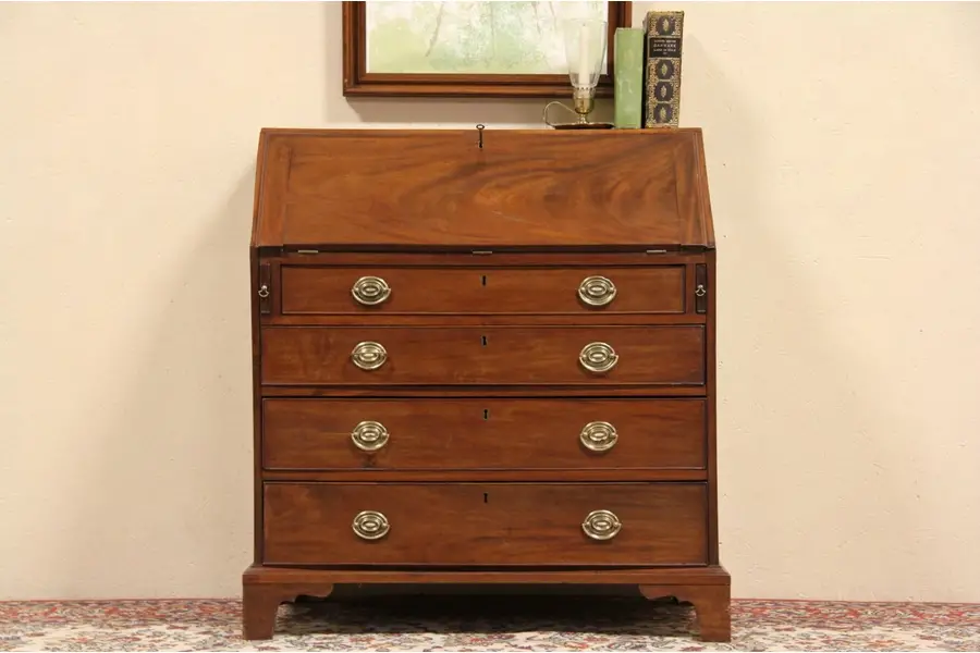 Photo of Georgian Antique 1860 Mahogany Secretary Desk