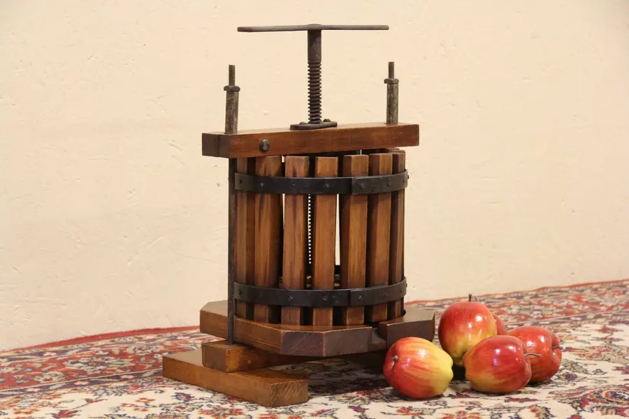 Photo of Iron & Wood Antique Wine or Cider Press