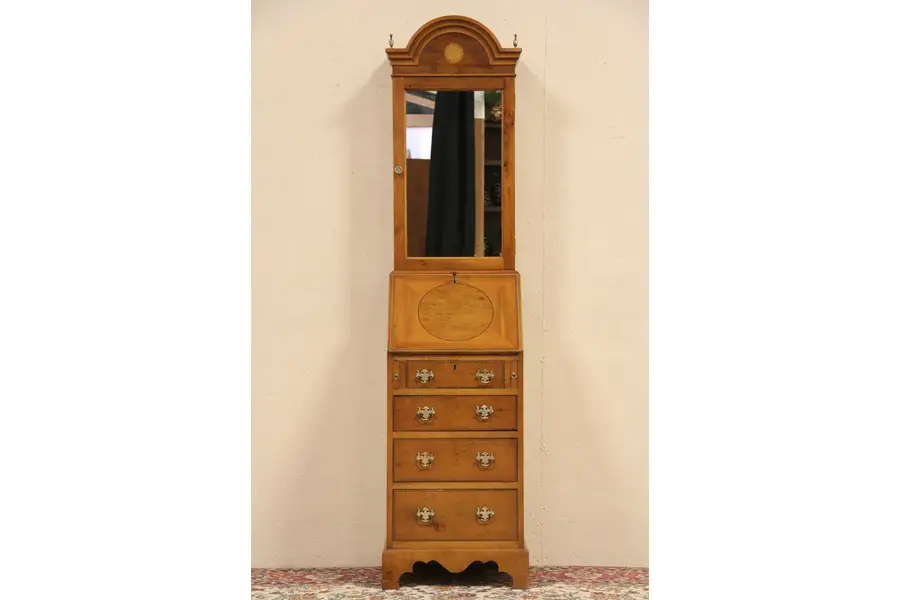 Photo of Narrow English Secretary Desk, Vintage Georgian Design