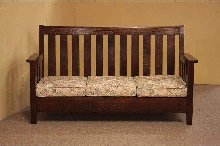 Photo of Arts & Crafts Mission Oak Karpen Settee or Sofa